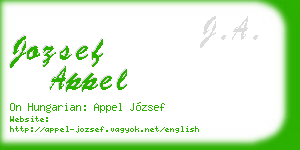 jozsef appel business card