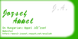 jozsef appel business card